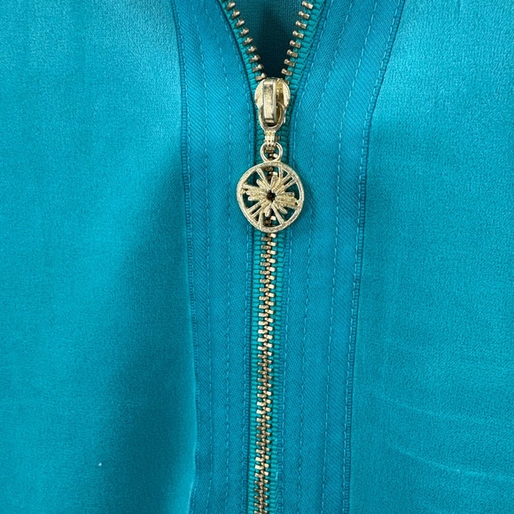 Lilly Pulitzer Skipper Velour Dress in Maldives Green Turquoise | Small - Picture 5 of 7